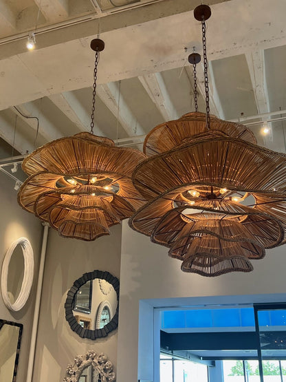 Abstract Rattan Pendant Lampshade