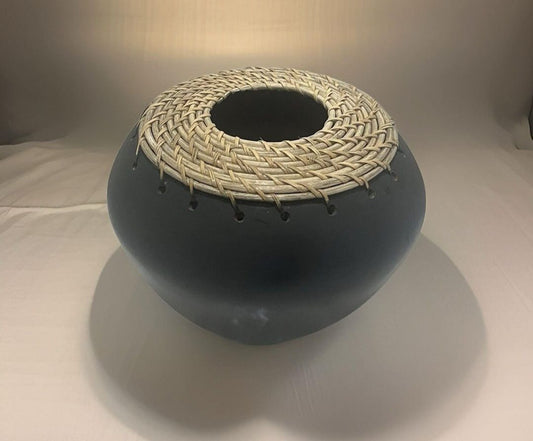 Terracotta & Rattan Pot & Planter (Design-6)