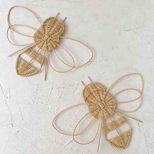 Bees Cane Wall Decor (set of 2)