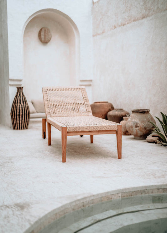 Shudun bamboo lounge chair for outdoor or indoor.