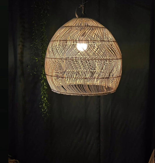 Layered Designer Pendent Rattan Lampshade
