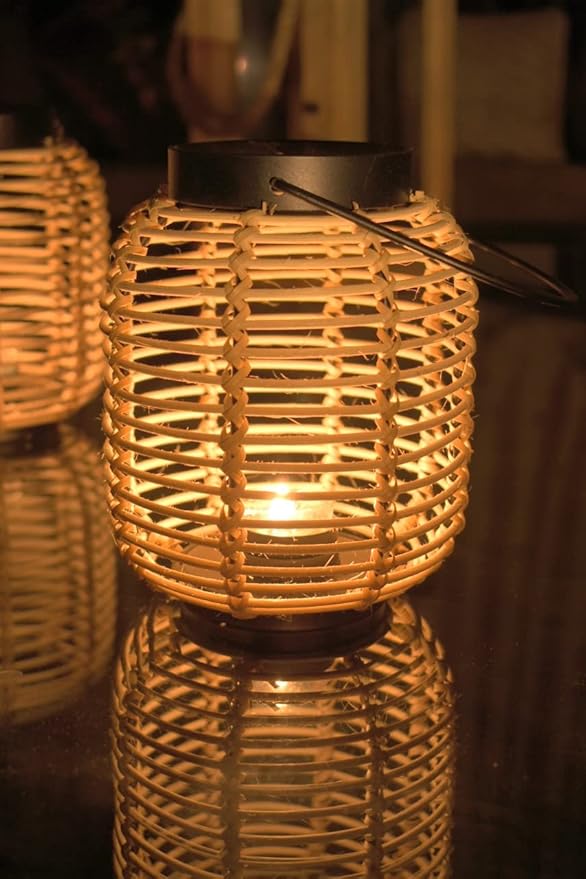 Rattan Lantern With Iron holder