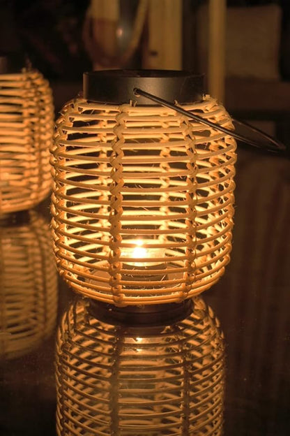 Rattan Lantern With Iron holder