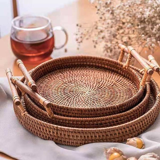 MAXIMILLIEN NATURAL BAMBOO RATTAN LAUNDRY AND STORAGE BASKET.
