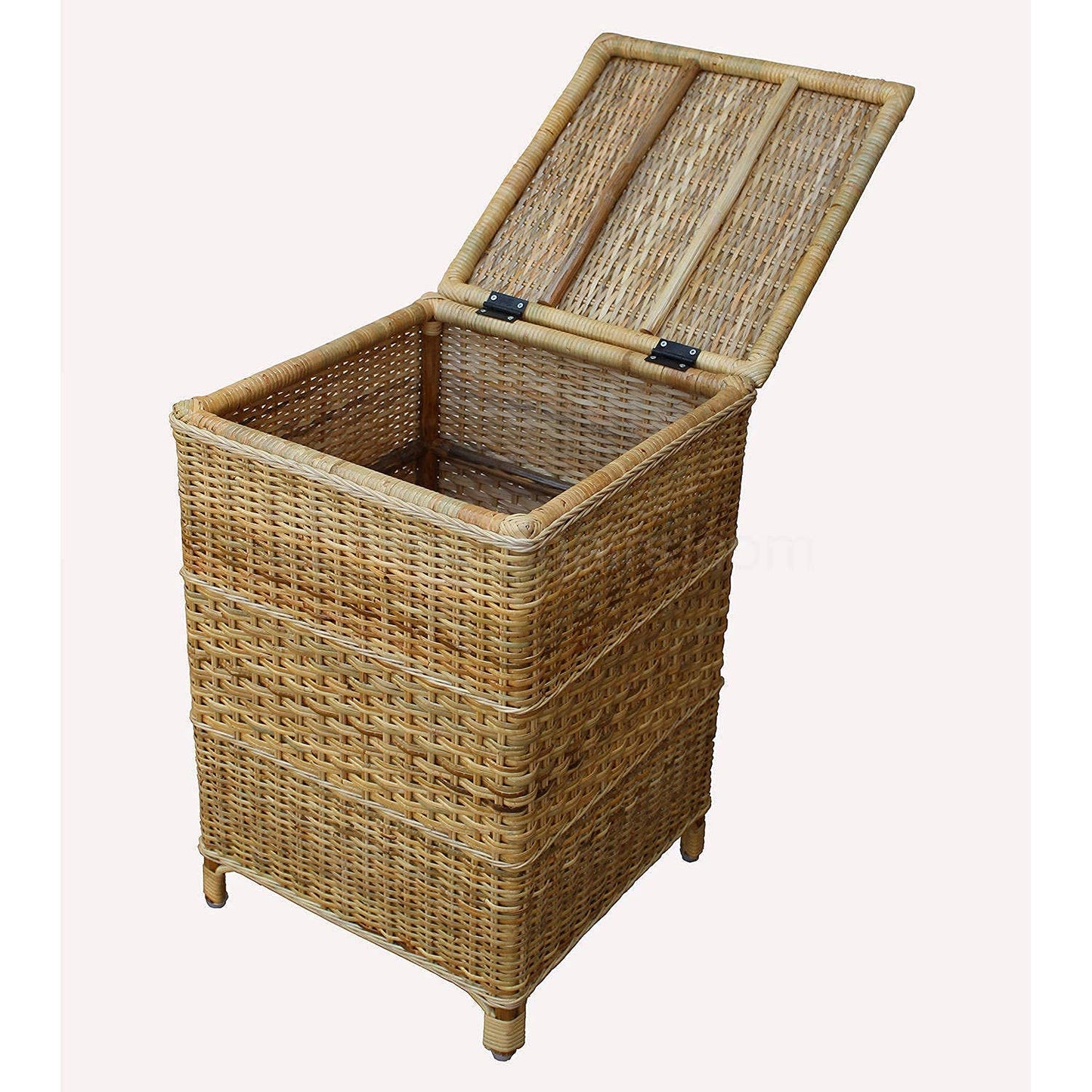 OLA NATURAL BAMBOO RATTAN LAUNDRY AND STORAGE BASKET.