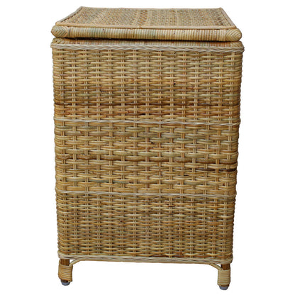 OLA NATURAL BAMBOO RATTAN LAUNDRY AND STORAGE BASKET.