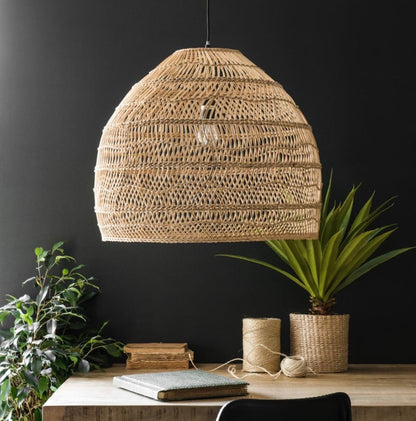 Layered Designer Pendent Rattan Lampshade