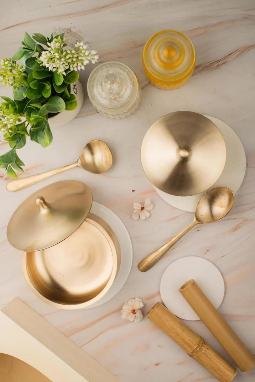 Matt finish Kansa Handi (Set of 3)