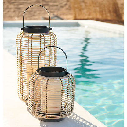 Rattan Lantern With Iron holder