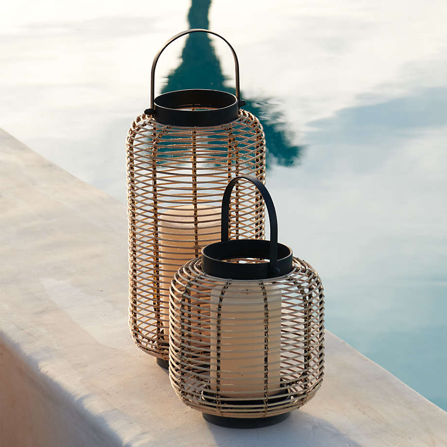 Rattan Lantern With Iron holder