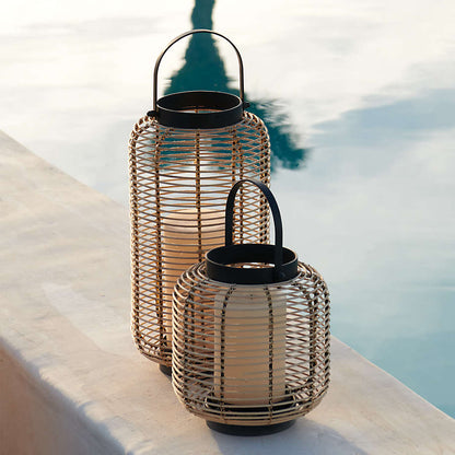 Rattan Lantern With Iron holder