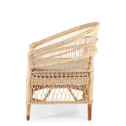 Lumino Rattan Chair – Natural Color – Handcrafted Sustainable Armchair 2 Chairs.