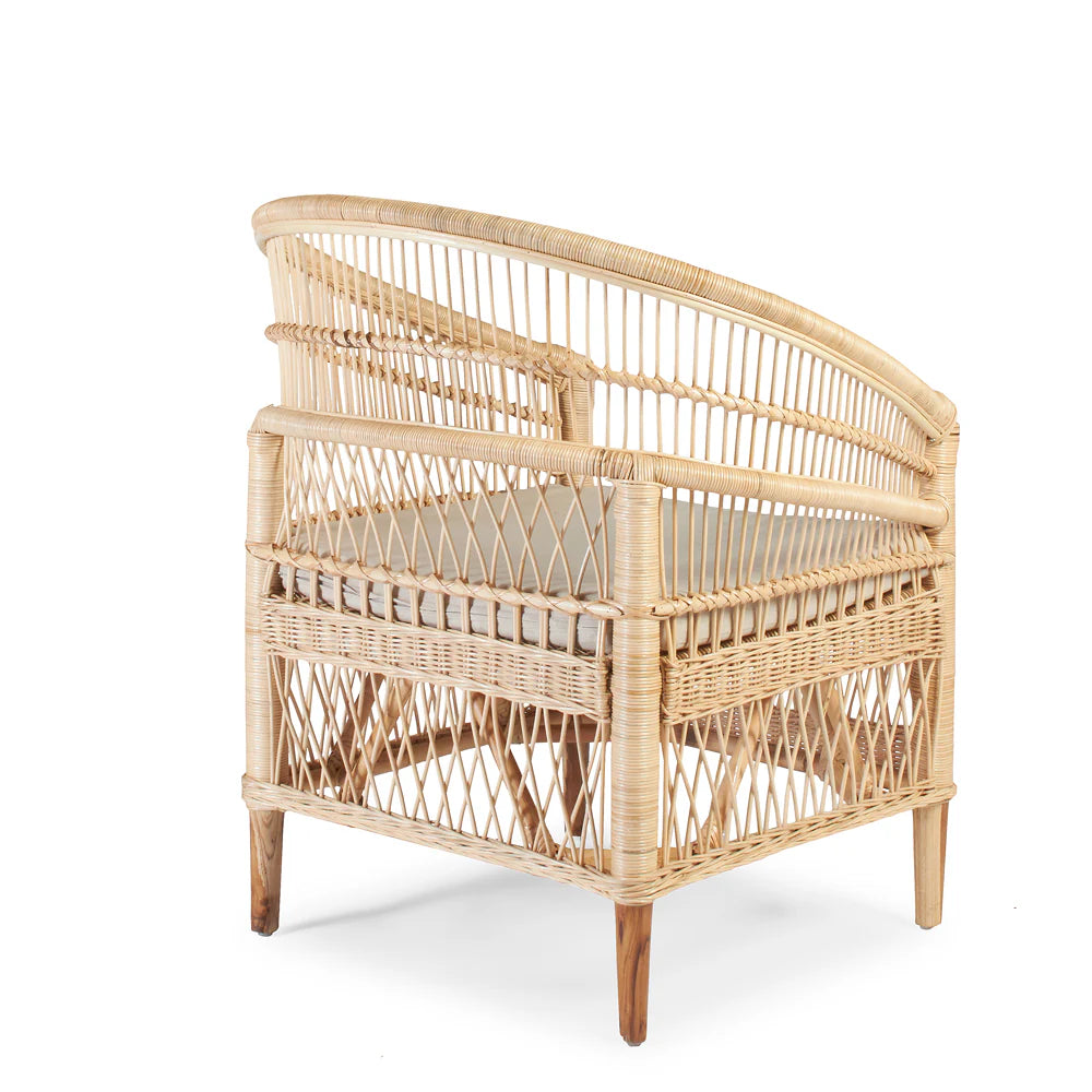 Lumino Rattan Chair – Natural Color – Handcrafted Sustainable Armchair 2 Chairs.