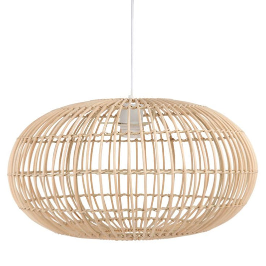 Plain Flat Ball Rattan Pendant Lampshade