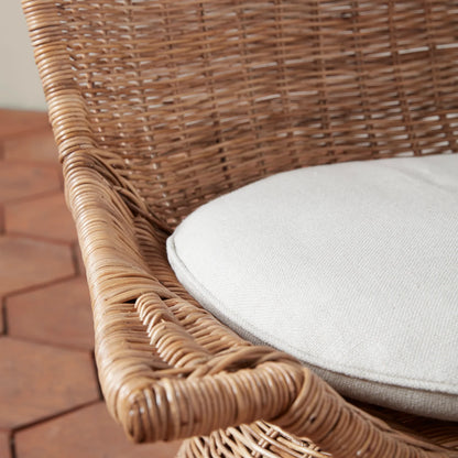 Kaulana Rattan Chair – Natural Color – Handcrafted Sustainable Armchair 2 Chairs.