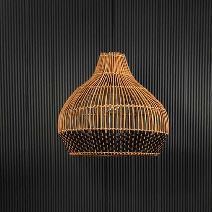 Onion Shaped Rattan Lampshades