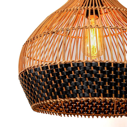 Onion Shaped Rattan Lampshades