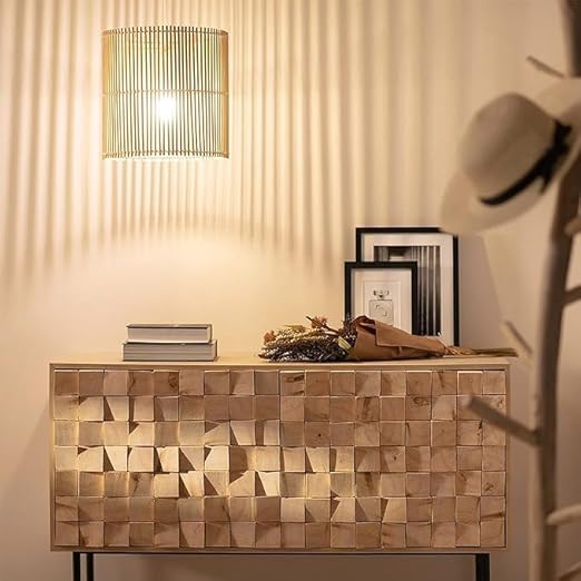 Chalice Pendent Rattan Lampshade