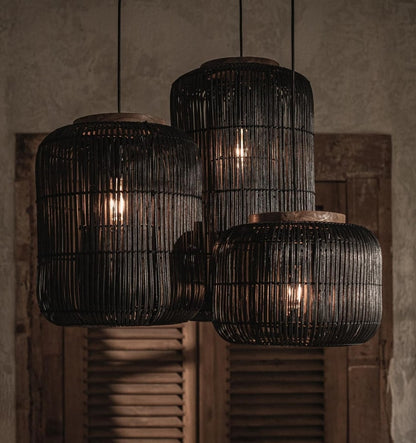 Pumpkin Rattan Pendant Lampshade