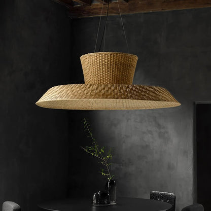 Hat Rattan Pendant Lampshade