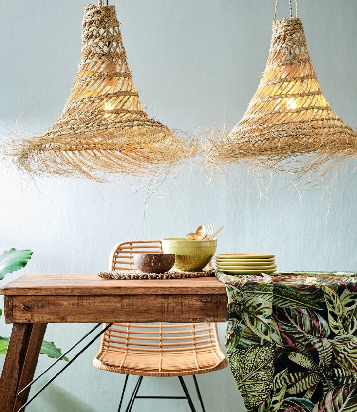 Raffia Hanging Lampshade