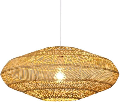 Spaceship Rattan Pendant Lampshade