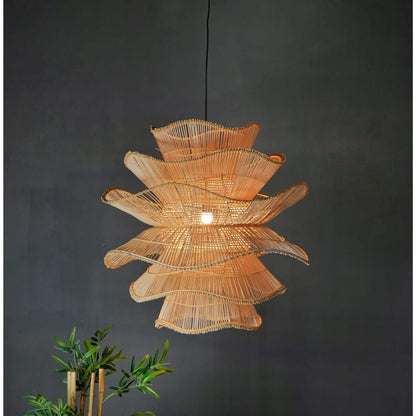 Abstract Rattan Pendant Lampshade