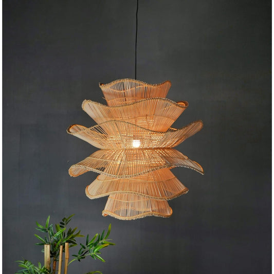 Abstract Rattan Pendant Lampshade| Rattan Pendant | Hanging Lamps| Light Hanging Lamp.