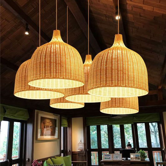 Elegant Rattan Pendent Lampshade