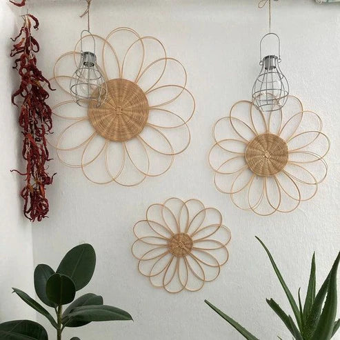 Beautiful Set of 3 cane Wall Decor