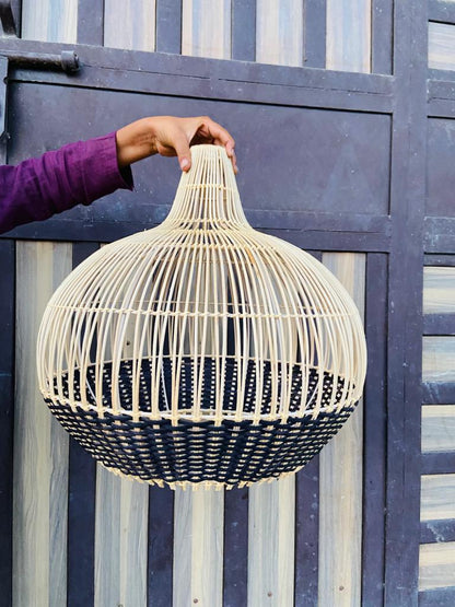 Onion Shaped Rattan Lampshades