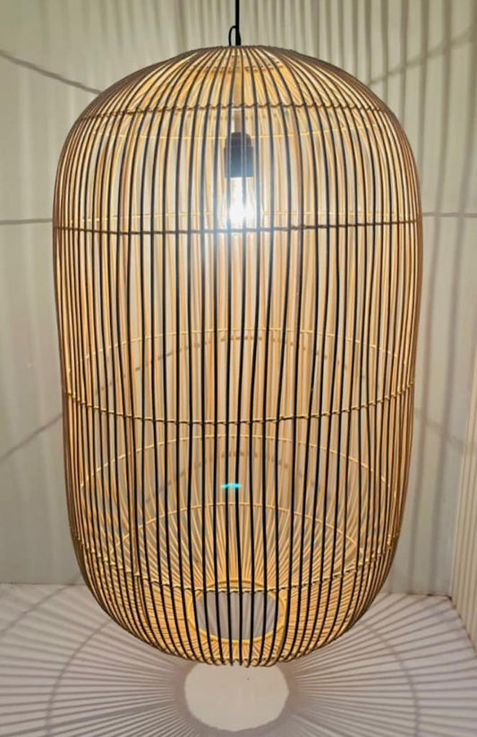 Polygon Rattan Pendent Lampshade