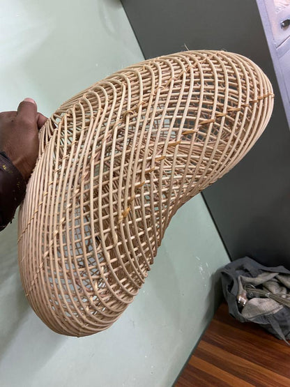 Wavy Rattan Pendent Lampshade