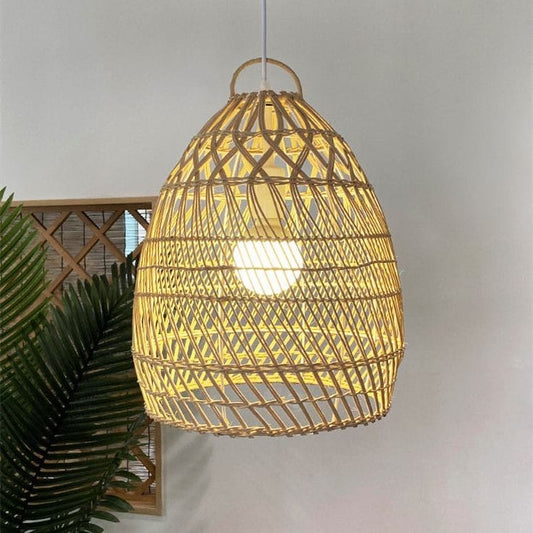 Oval Shaped Designer Rattan Pendant Lampshades