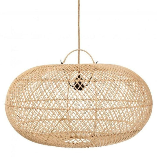 Flat Ball Rattan Pendant Lampshade