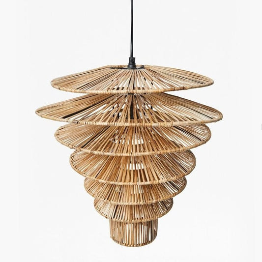 Snow Tree Flat Rattan Lampshade