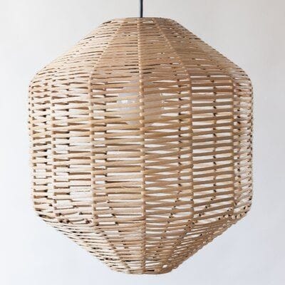 Designer Flat Rattan Lampshade
