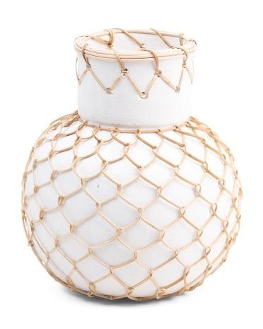 Terracotta & Rattan Pot & Planter (Design-5)