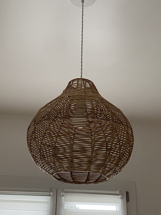 Rattan Onion Shaped Cane Lampshade