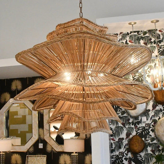 Abstract Rattan Pendant Lampshade| Rattan Pendant | Hanging Lamps| Light Hanging Lamp.