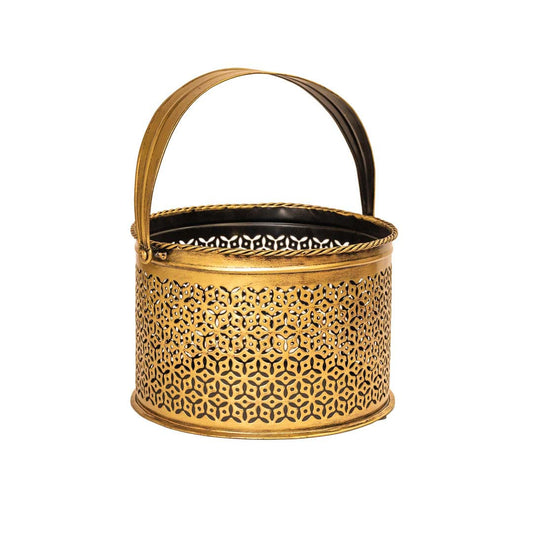 Round Metal Hamper Basket