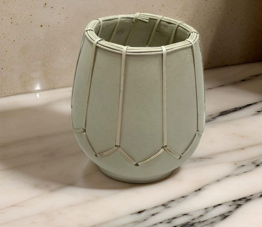 Terracotta & Rattan Pot & Planter (Design-4)