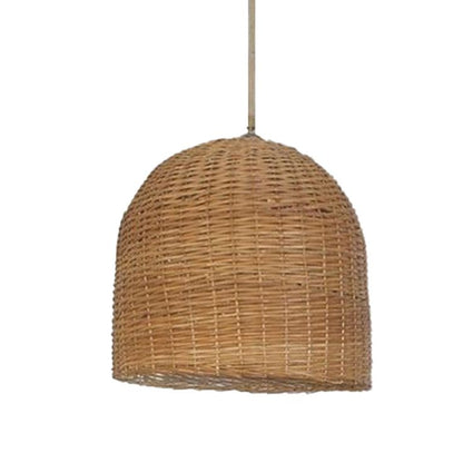 Round Woven Cup Pendant Rattan Lampshade