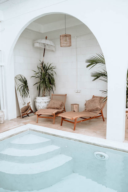 Sidonie bamboo lounge chair for outdoor or indoor.