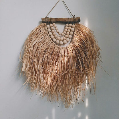 Raffia Wall Hanging Decor