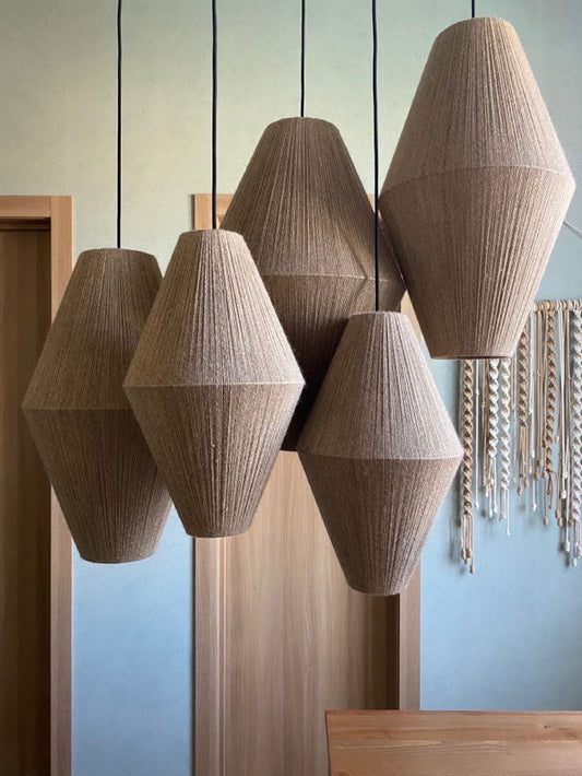 Diamond Shaped Jute Lampshade