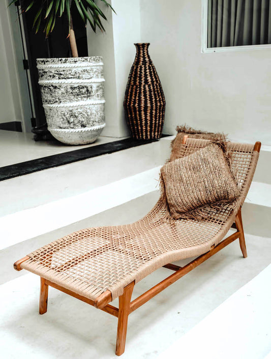 Sidonie bamboo lounge chair for outdoor or indoor.